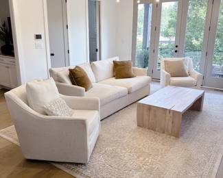 Modern 5-Piece Indoor Furniture Set -> This item is available for pre-sale on our website: https://www.pureandsimplecarolinas.com/shop