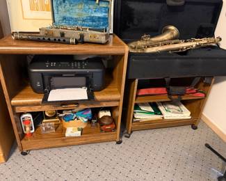 Rolling Wooden Cabinets, Musical Instruments