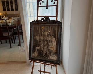 Easel, Antique Framed Photos 