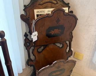 Victorian Marquetry Magazine Rack 