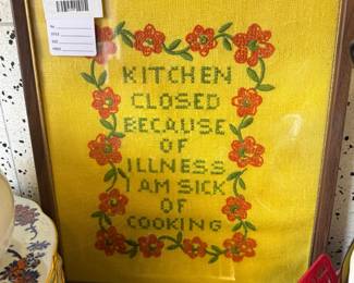 "Kitchen Closed" Cross Stitch