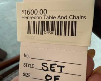 Henredon Table & Chairs 