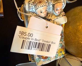 "Couple in Bed" Trinket Box