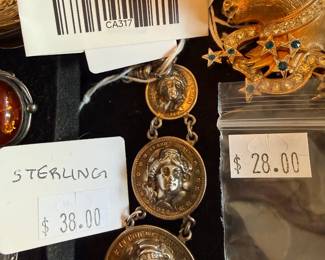 Sterling Repousse Watch Fob