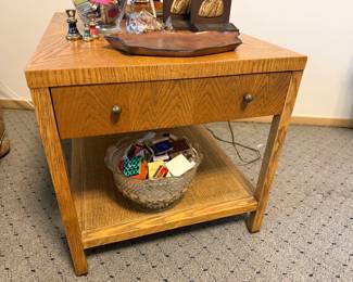 Wooden Side Table, Matches