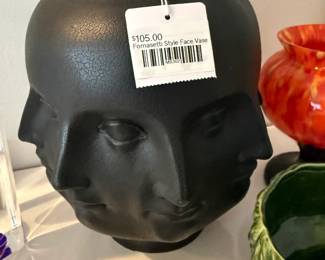 Fornasetti Style Face Vase