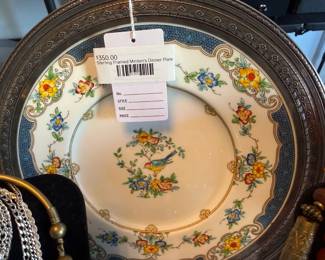 Sterling Framed Minton's Dinner Plate