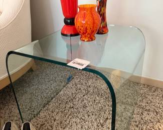 Fiam Italia Style Side Table, Decorative Vases 