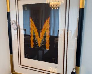 Signed Erte' "Alphabet Letter M"