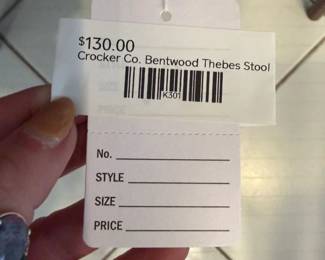 Crocker Co. Bentwood Thebes Stool