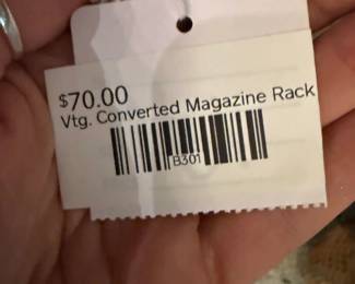 Vtg Converted Magazine Rack 