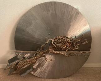 Metal Branch and Circular Wall Hanging