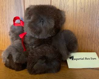 Genuine Rex Fur Bear Sugar Plum