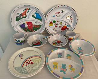 Vintage Anacapa Melamine Ware Hallmark Mikasa Childrens Dishes