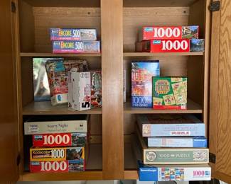 Collection Of Various Puzzles Mostly 1000 Pcs
