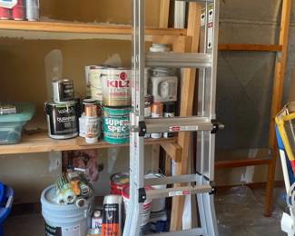 Ladder With Paints Thinners Sheeting