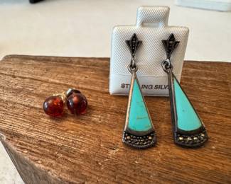 Sterling Silver Earrings Costume Studs