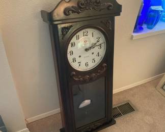Frontier Wooden Wall Hanging Clock Made In Korea