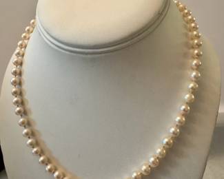 56mm Genuine Freshwater Pearl Necklace With 14K Good Clasp