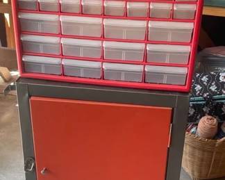 Metal Fred Mayer Rolling Cabinet
