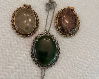 Oval Cabochon Pendants And Necklaces