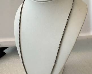 Sterling Silver Rope Chain Necklace