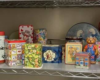 Assortment Of Decorative Metal Tins