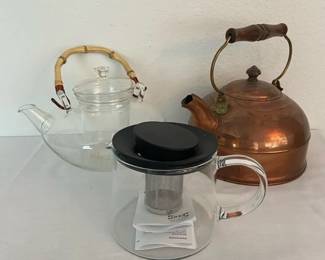 Revere Ware Copper Tea Kettle Glass Teapots
