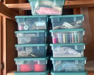 Sewing Supplies Thread Zippers Buttons Trim