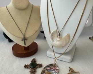 Shell Necklaces With Stone Cross Mother Of Pearl Cross More