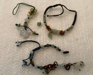 Jade Bead Bracelets and Horse Charm