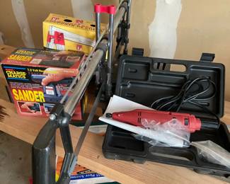 Chicago Rotary Tool Miter Box Rechargeable Sander Supports