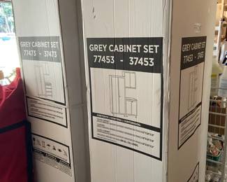 2Grey Steel Welded Cabinet Sets For Shop or Garage