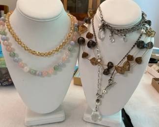 Citrine Necklace With Other Costume Jewelry