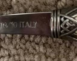 277. Lennox Flatware 18/10 Made in Italy 6 Dessert Forks & Cake Server