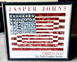 269. Framed Jasper Johns Poster (30" x 26")