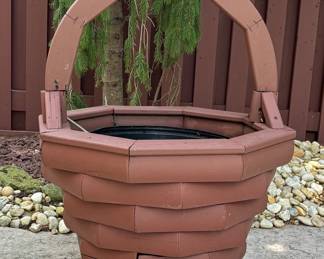 248.  Three Wooden Planter Basket (24" x 24" x 32")