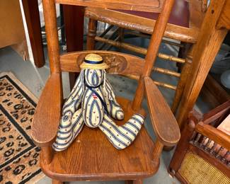 Childs Oak Rocking Chair