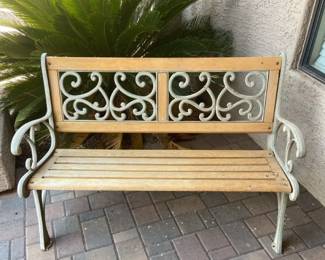 Metal Framed Bench