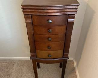 A Wood Floor Standing Jewelry Box