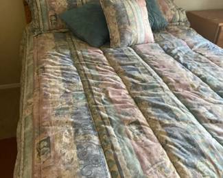 Queen Size Bed Set Includes Headboard, Frame And All Bedding