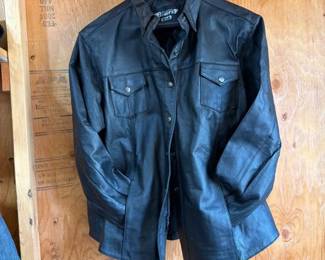 Womens Leather Biker Club Jacket Size 2XL