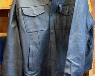 Mens Leather Jacket XXL