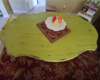 Carved Dining Room Table with Pedestal Base