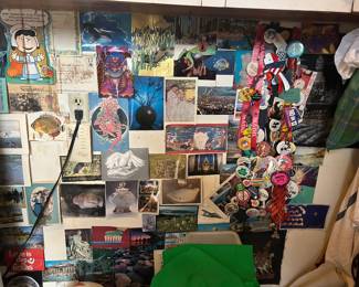 Hard Rock Cafe pin collection; ephemera