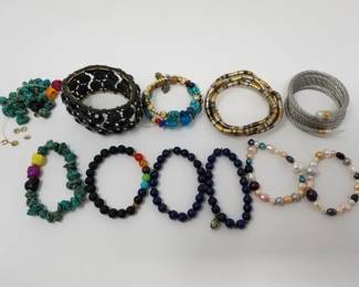 362 Lot 381 Group of costume bracelets