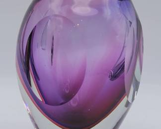 240 Lot 51h Vintage Murano sommerso amethyst and clear art