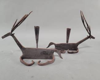 478 Lot 171 Vintage Brutalist style hand made forged iron