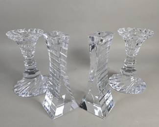 248 Lot 75 Pairs of crystal Mikasa candle holders