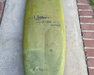 654 Lot 451h Rare Clyde Beatty Jr epoxy 3fin surfboard